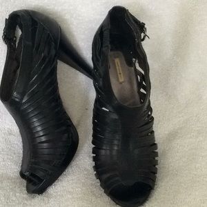 Max Studio Sexy Black Leather  Shoes